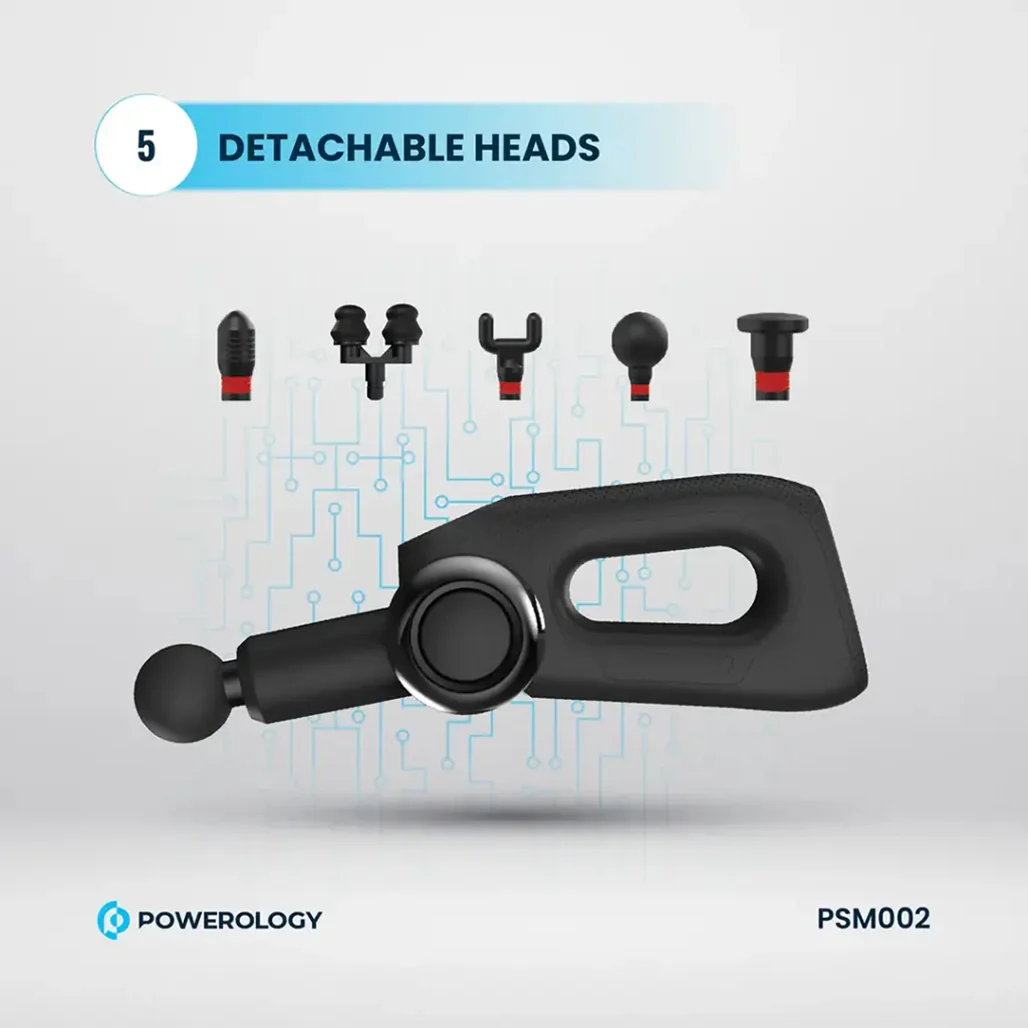 Powerology Full-Body Massage Gun – Deep Tissue Percussion Massager for Muscle Recovery & Pain Relief - Image 5