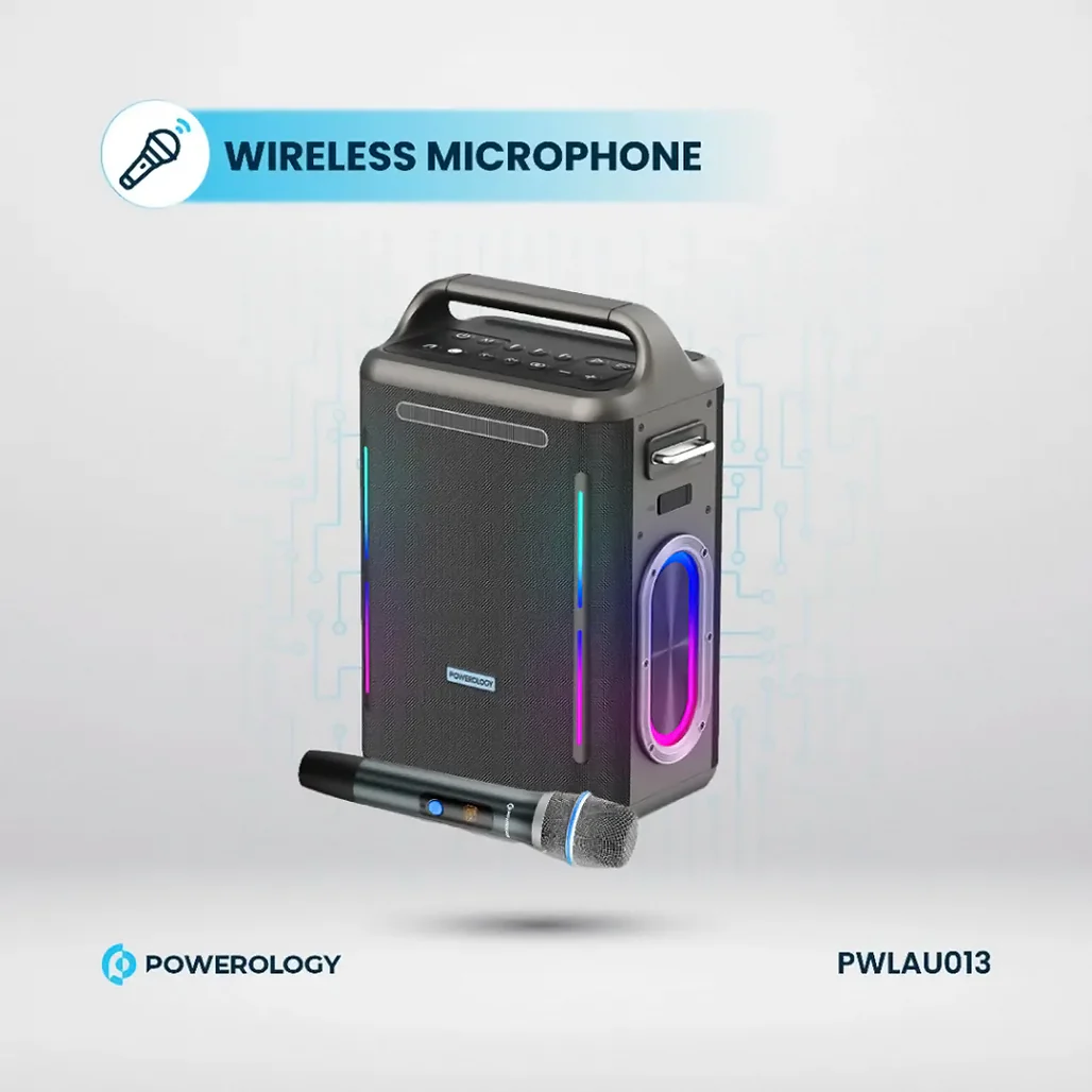 Powerology Karaoke Party Speaker - Silver - Image 7