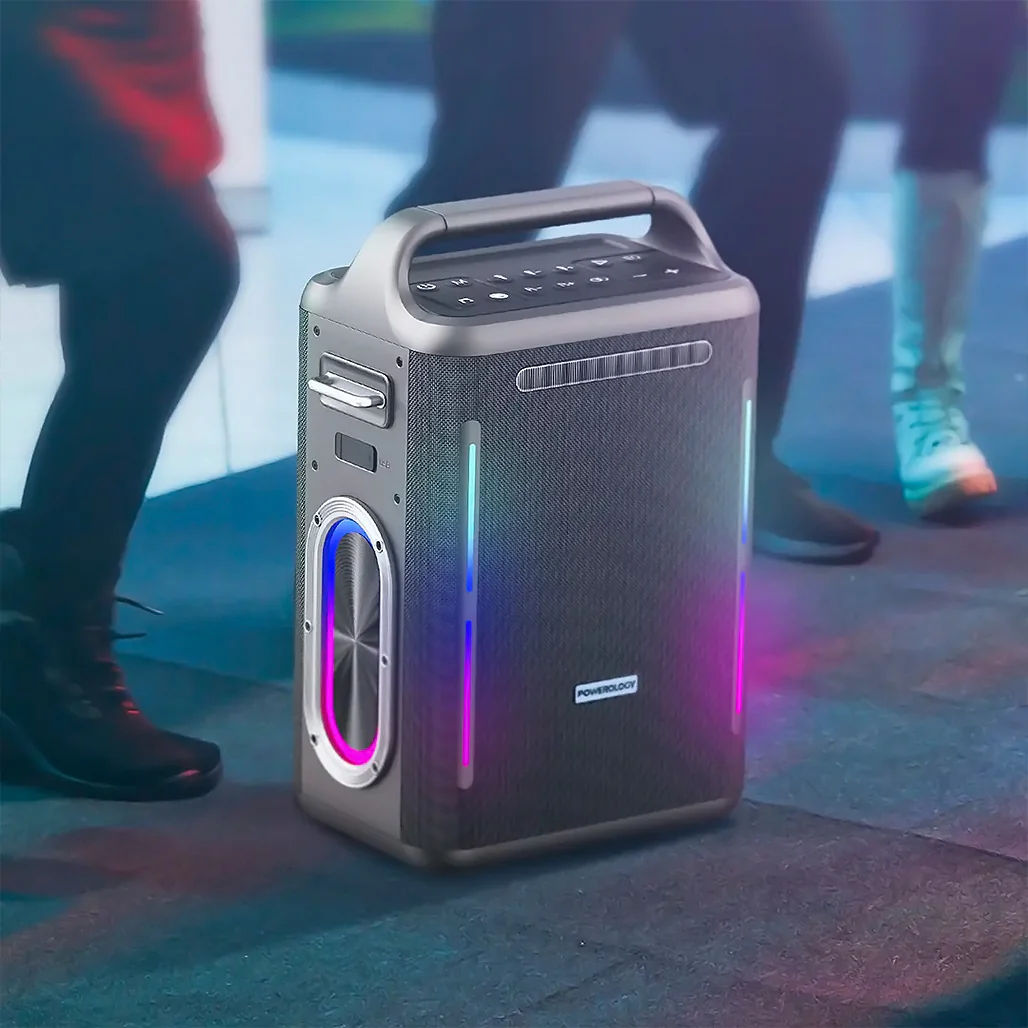 Powerology Karaoke Party Speaker - Silver - Image 9