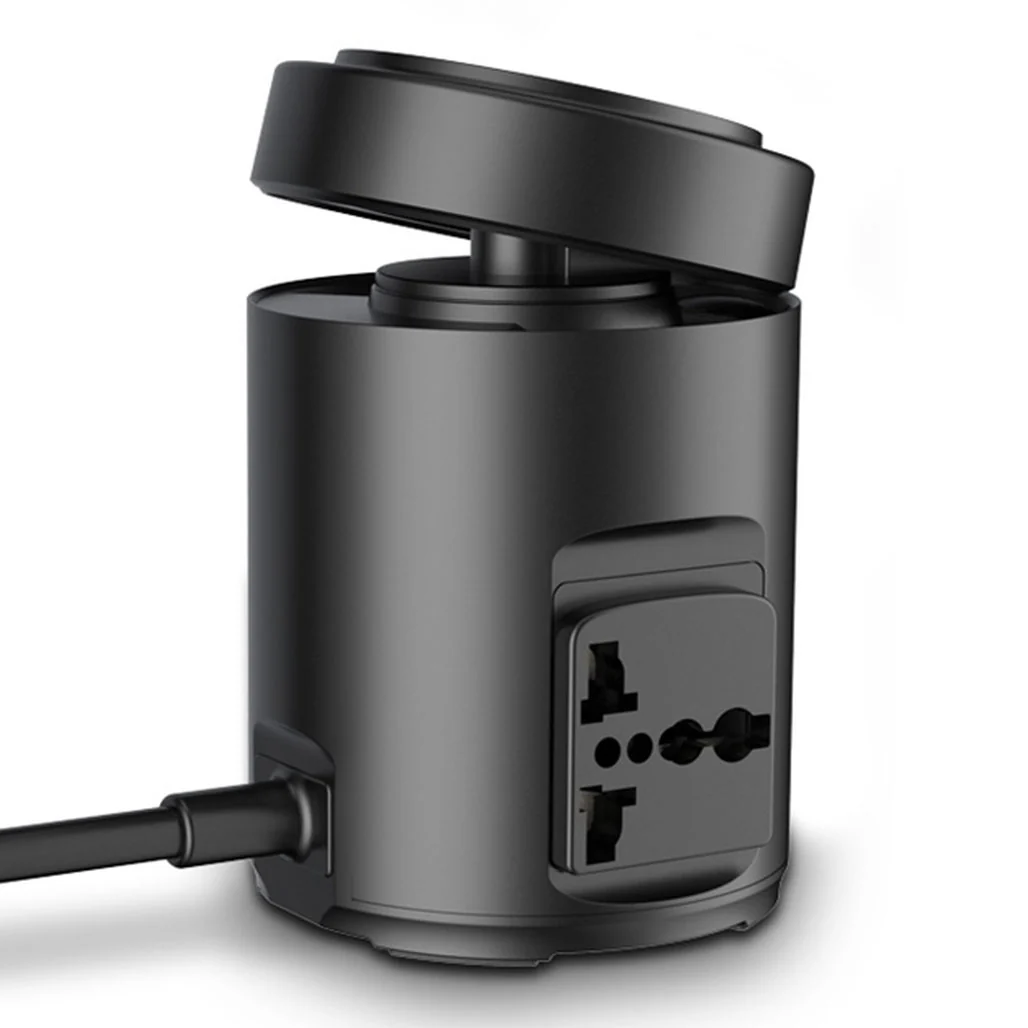 Powerology MagSafe Power Hub PD 65W with 2x Universal Sockets 2200W - Black - Image 2