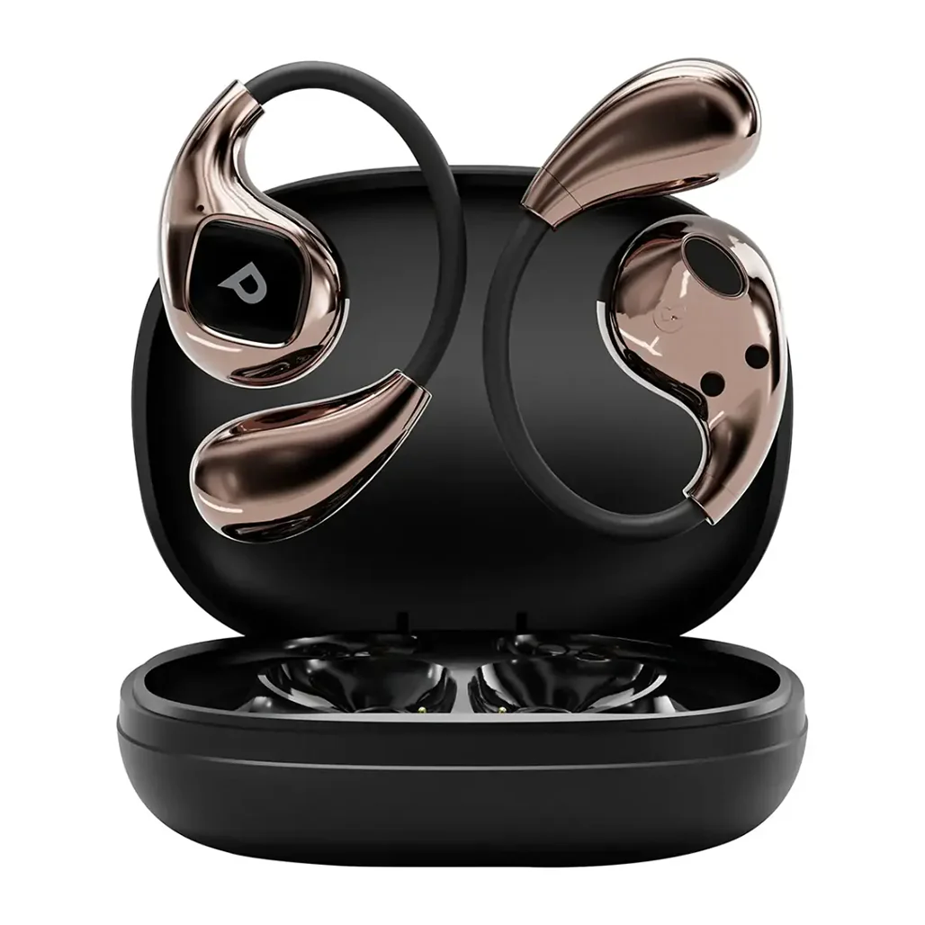 Powerology Nammos Open-Ear Earbuds - Matte Black - Image 2