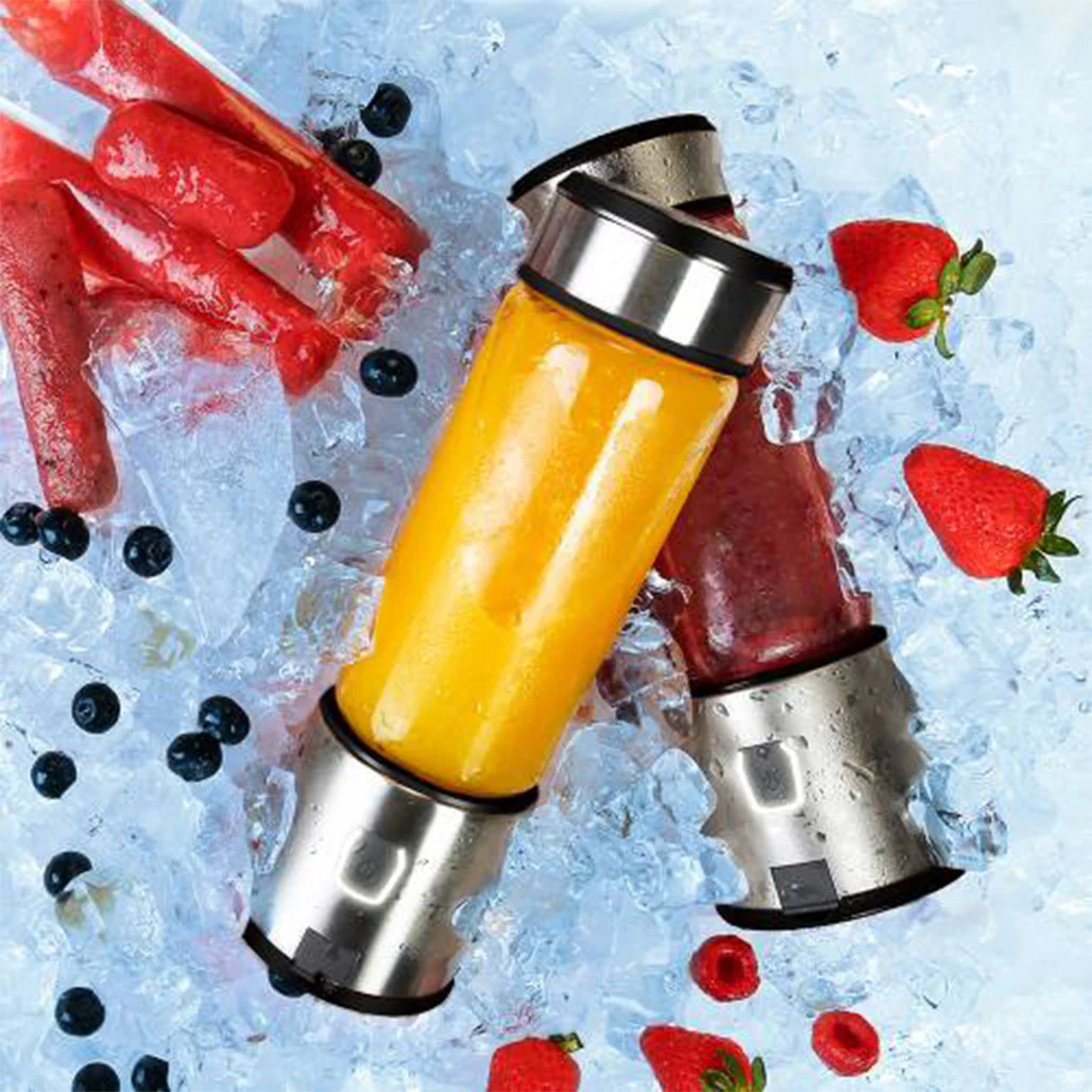 Powerology P6BPJBK 6-Blades Portable Juicer and Blender - Rechargeable with Borosilicate Glass, Ice Crushing Technology - Image 3
