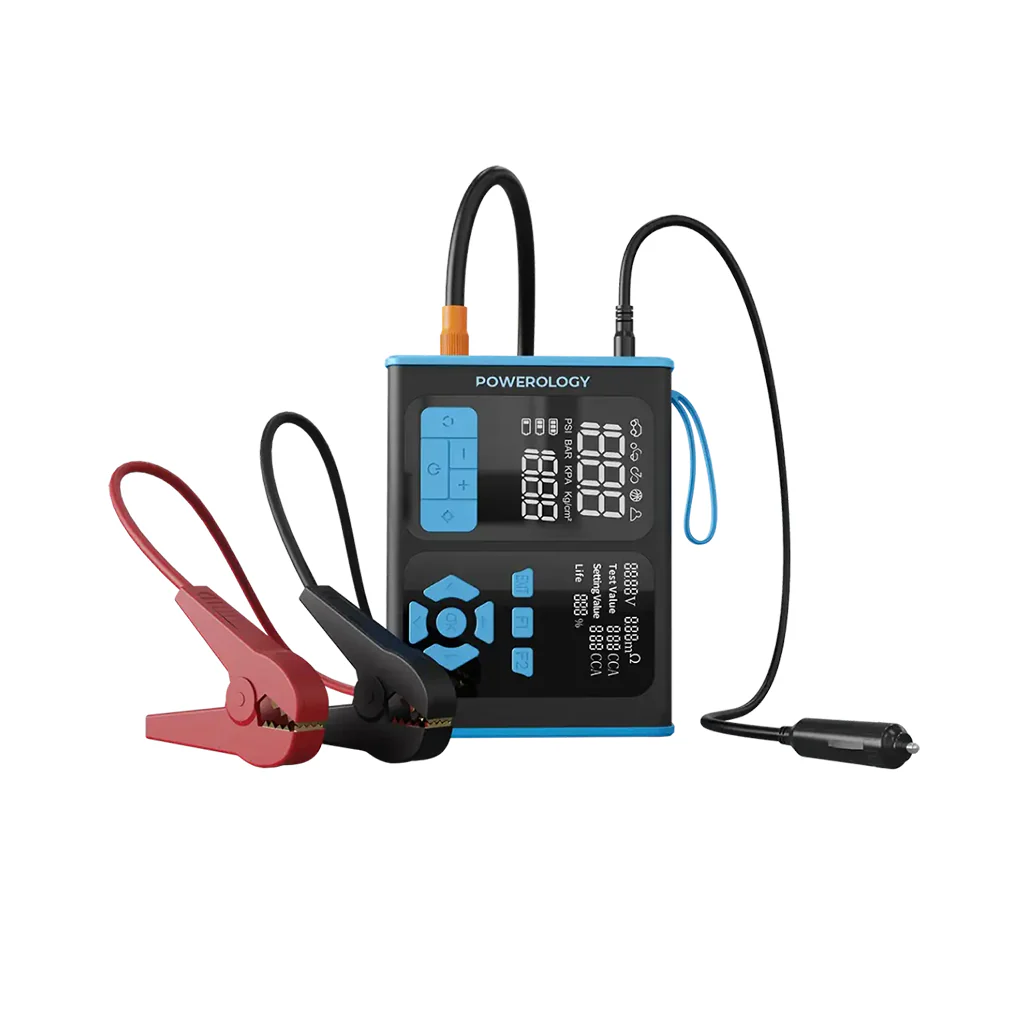 Powerology Portable Car Starter, Air Pump & OBD II Car Diagnostic Tool - Black/Blue