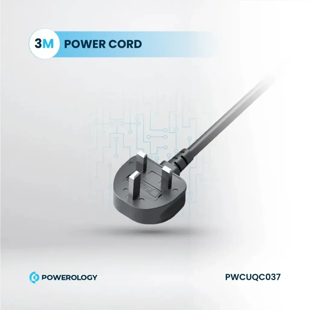 Powerology Power Strip 3250W 3AC - Black - Image 8