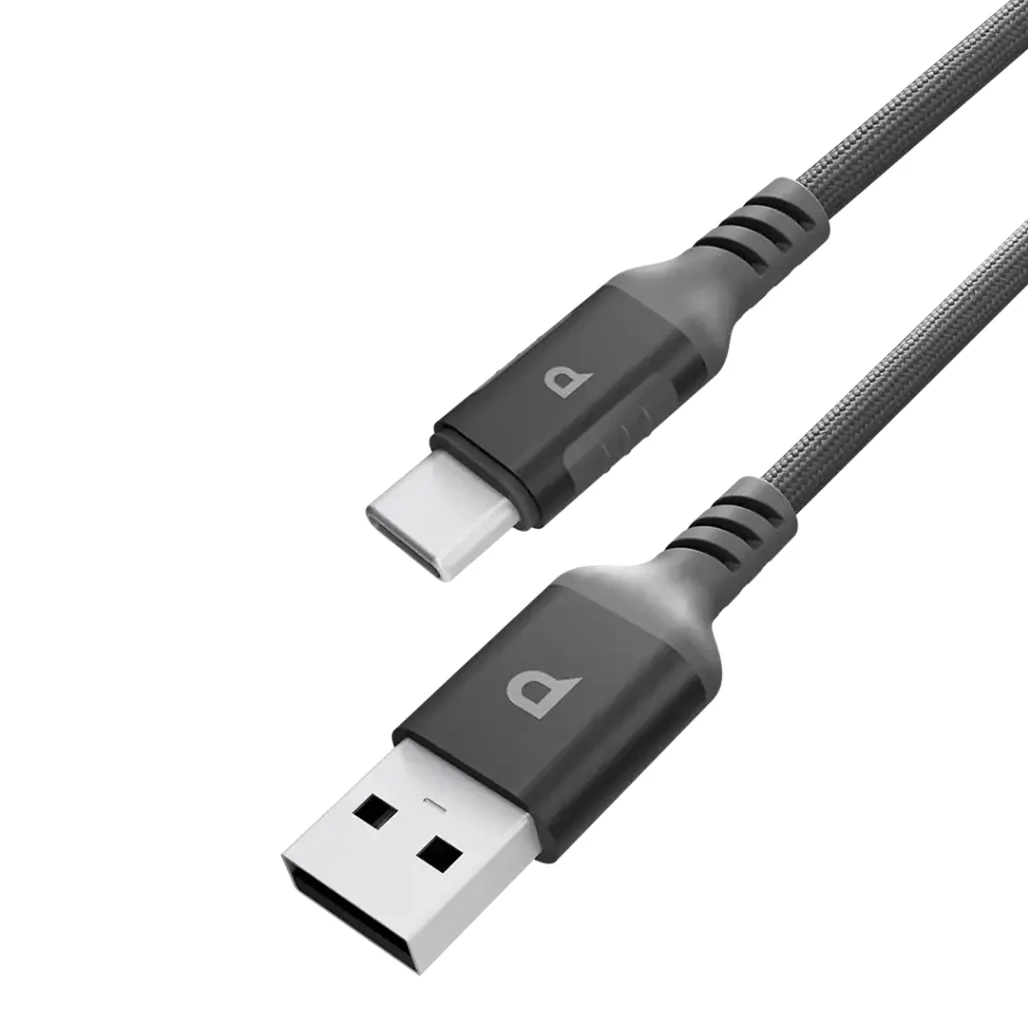Powerology Power Sync Weave USB-A to USB-C PD 20W - Gray