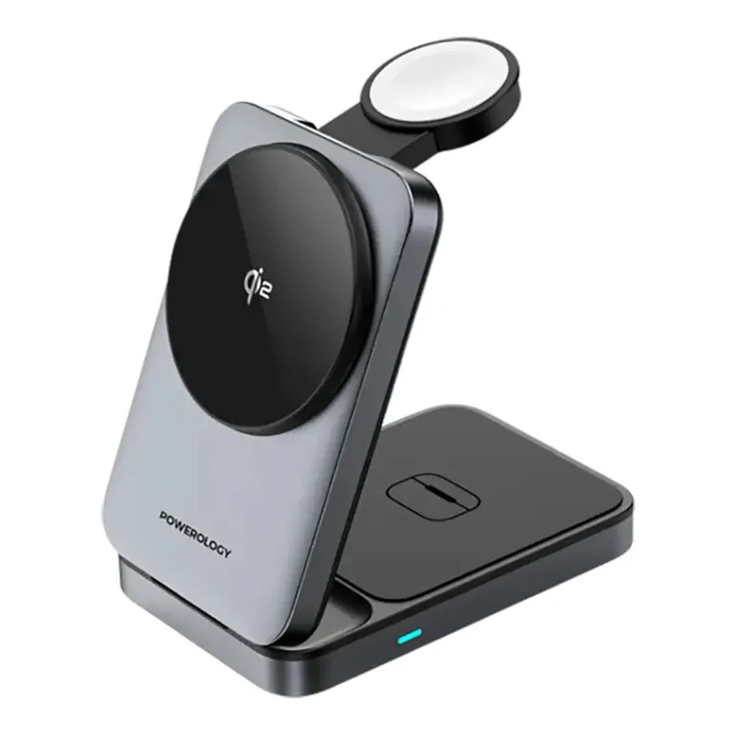 Powerology Qi2 Fast Charging Multi-Device Hub – Compact Wireless Charger for Apple Devices