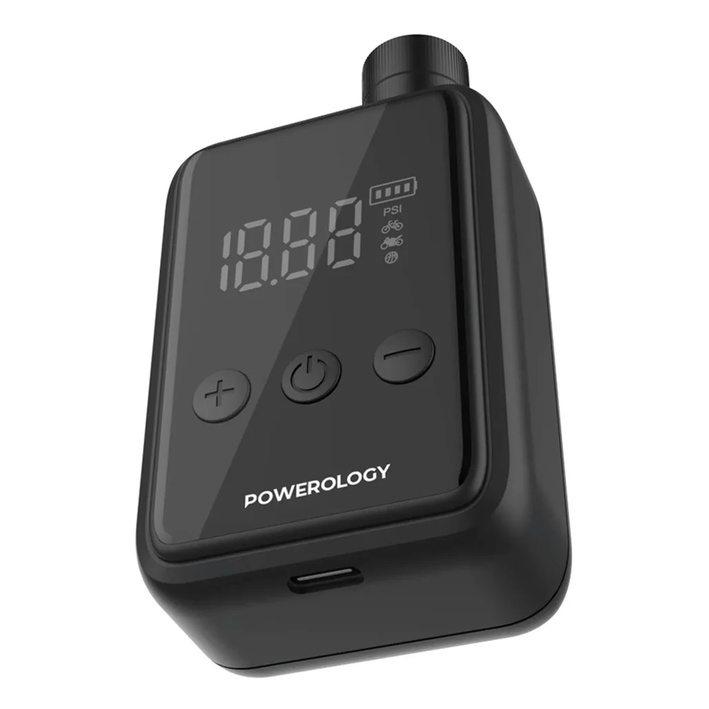 Powerology Super Compact Tire Inflator - Efficient, Portable & Sleek Black Design - Image 3