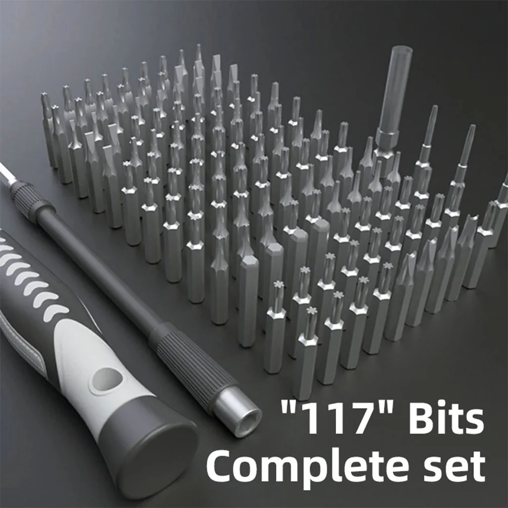 Precision Screwdriver Set 150 Pieces - CRV-117 | 130-in-1 CR-V Screwdriver Kit with 117 Magnetic Bits for Laptop and Electronic Repair - Image 5