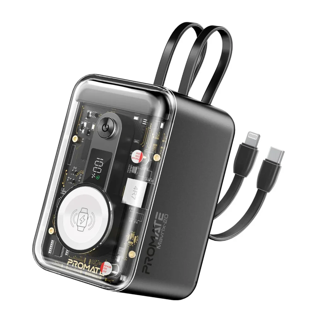 Promate 65W Multi-Device Charging Transparent Power Bank