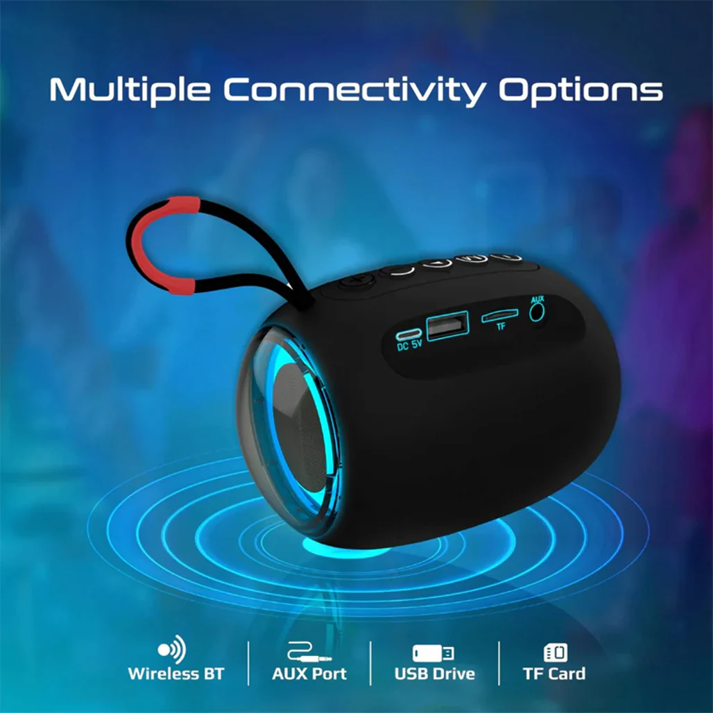 Promate Capsule-3 LumiFlux - Wireless Speaker - Black - Image 6