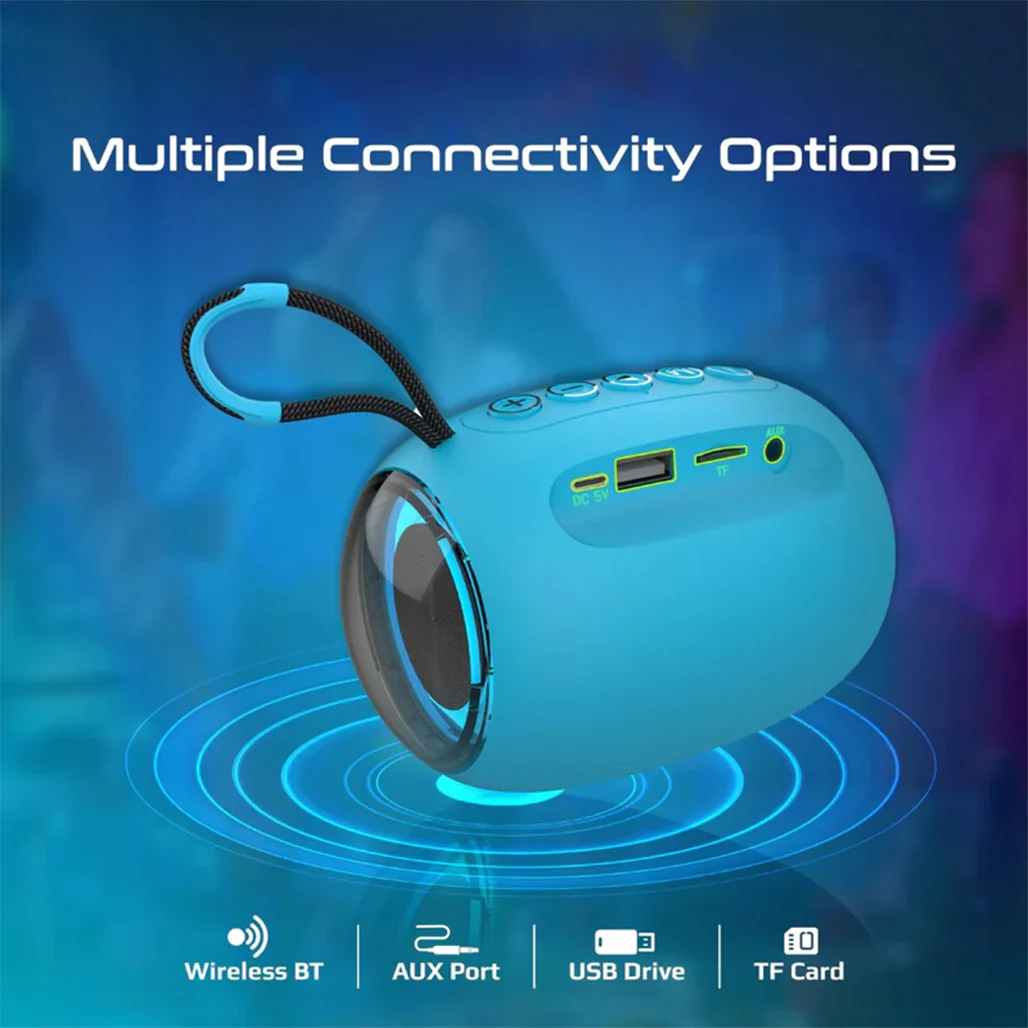 Promate Capsule-3 LumiFlux - Wireless Speaker - Blue - Image 6