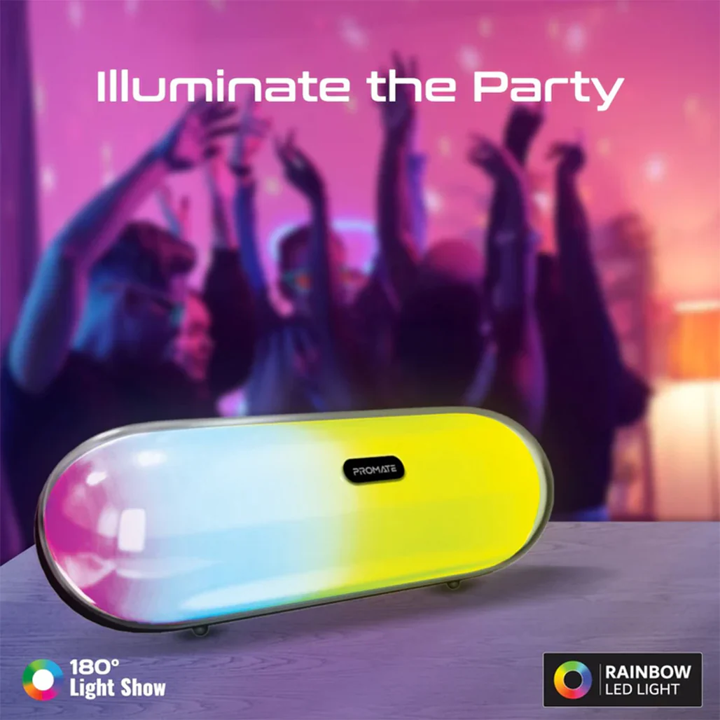 Promate LumiBar - High Fidelity True Wireless Bluetooth v5.3 Speaker - Image 5