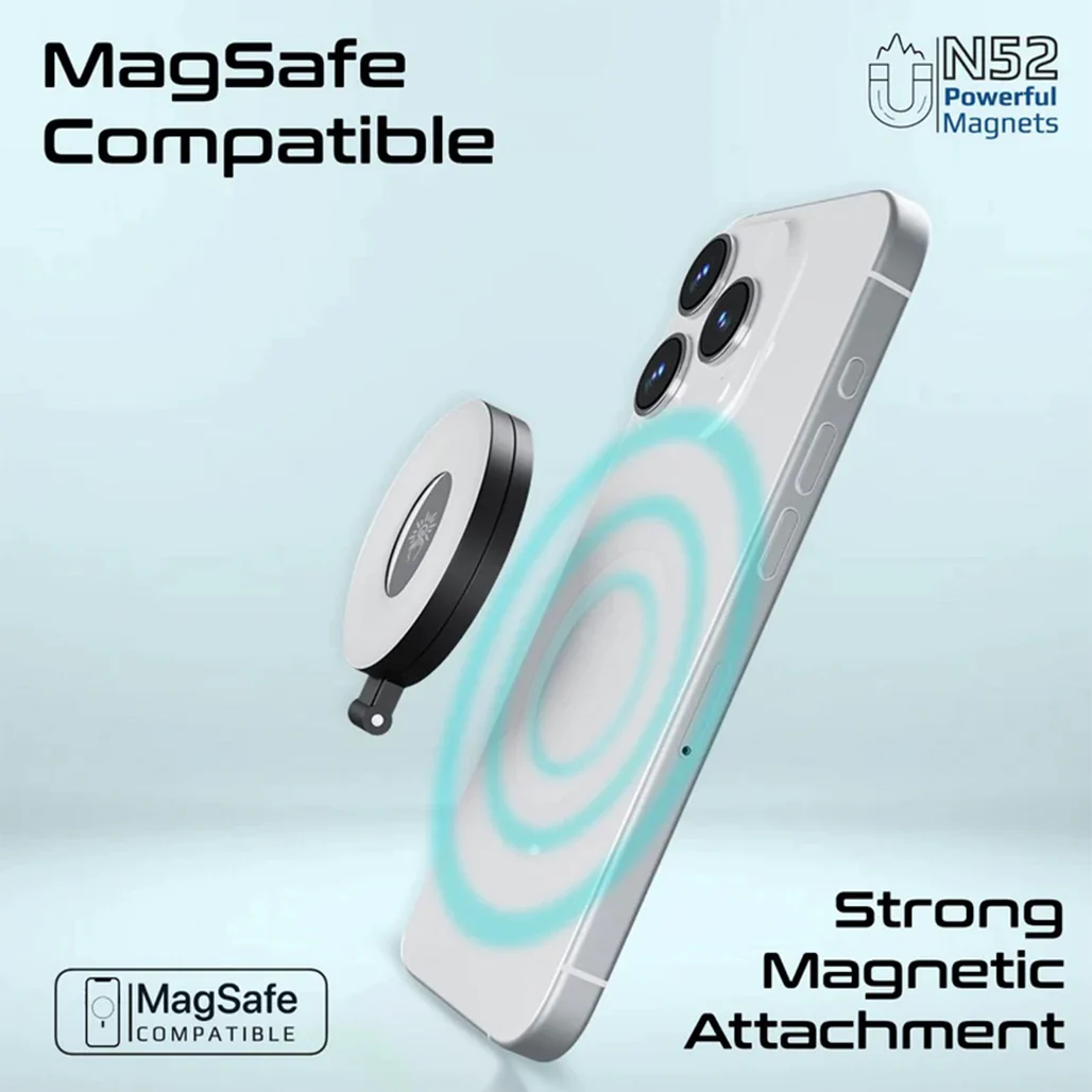 Promate MagHalo Ultra-Slim MagSafe Compatible Rechargeable LED Ring Light - Image 6
