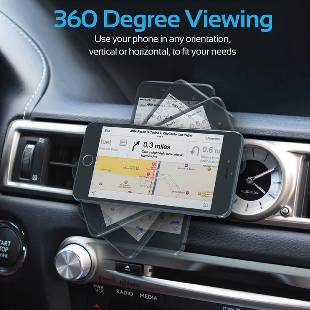 Promate MagMini Magnetic Phone Mount with Quick-Snap Technology – Cradleless Dashboard Mount for Smartphones and Tablets - Image 4