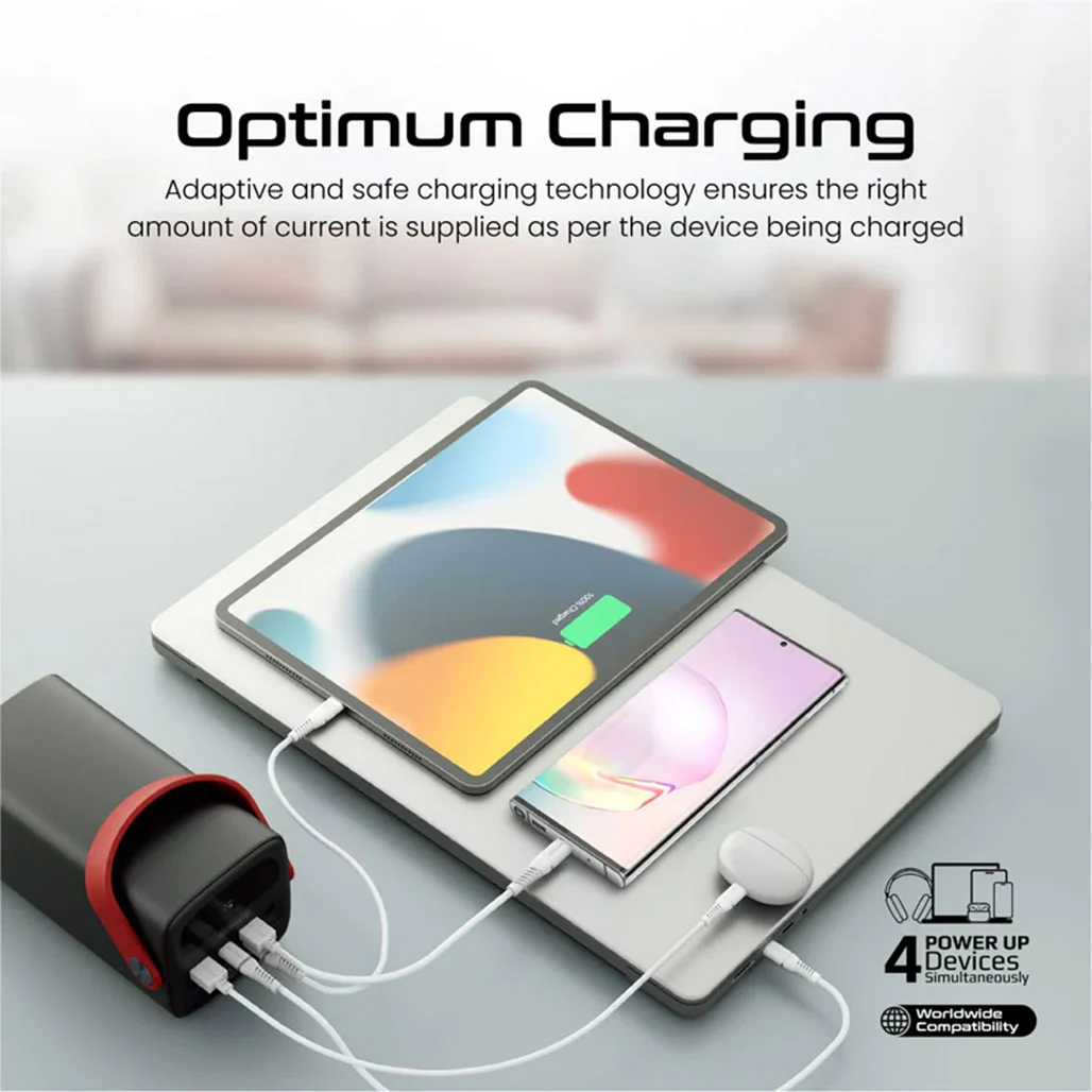 Promate PowerMine-80 - 80000mAh High-Capacity 65W Fast-Charging Power Pack with LED Light - Image 6