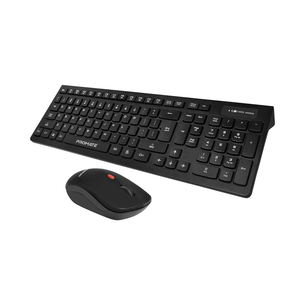 Promate ProCombo-12 - Sleek Full-Size Wireless Keyboard and Ambidextrous Mouse Set - Image 2
