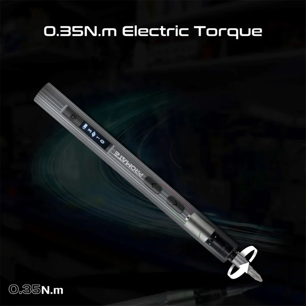 Promate ProTools-62A - 62-Piece Cordless Electric Screwdriver Kit with LED Light and High-Quality S2 Steel Bits - Image 7