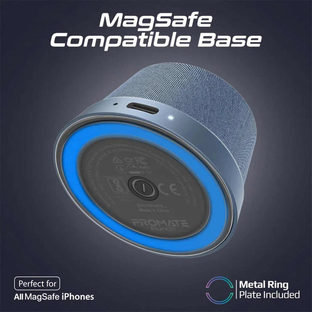 Promate Punch Mini - Bluetooth Speaker with MagSafe Compatibility - Image 6