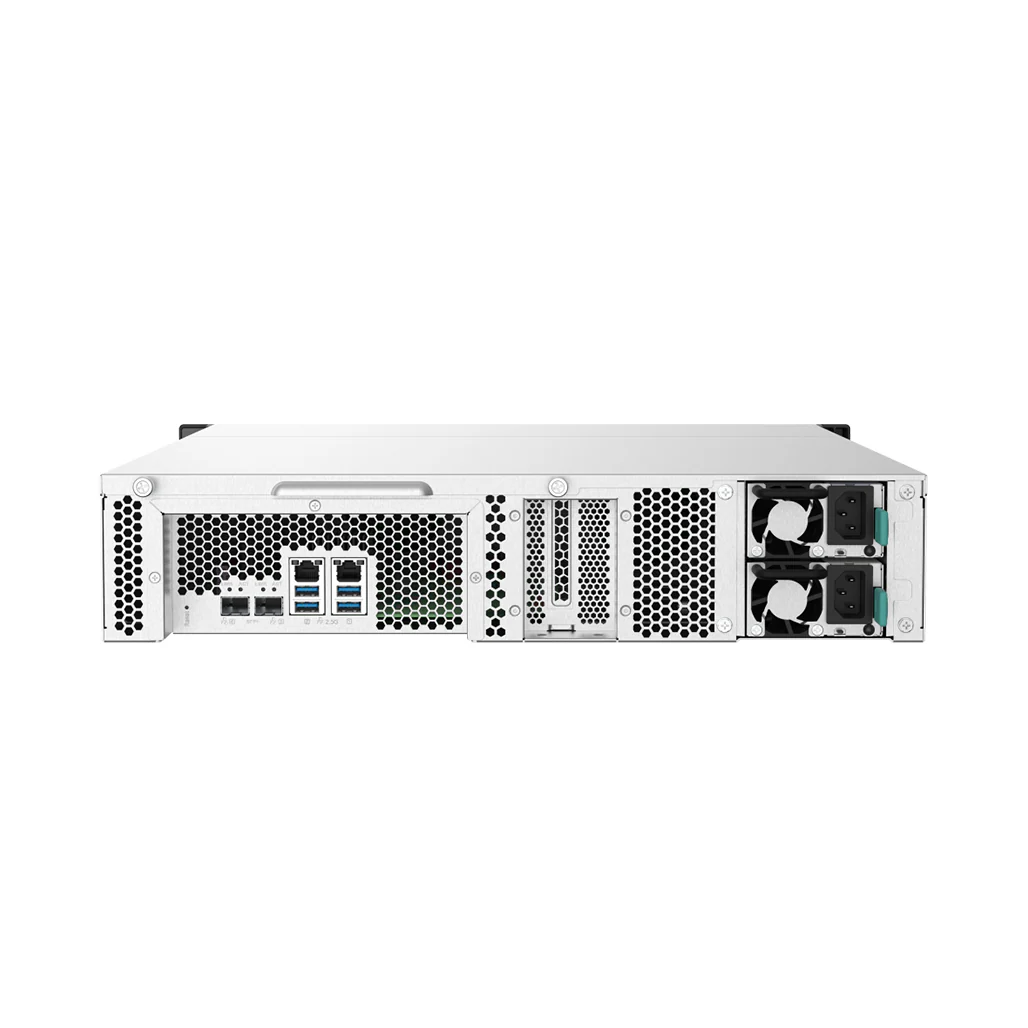 QNAP TS-1232PXU-RP-4G 12-Bay NAS Enclosure | AnnapurnaLabs Alpine CPU, 16GB Max Memory, 10GbE, 2U Rackmount - Image 6
