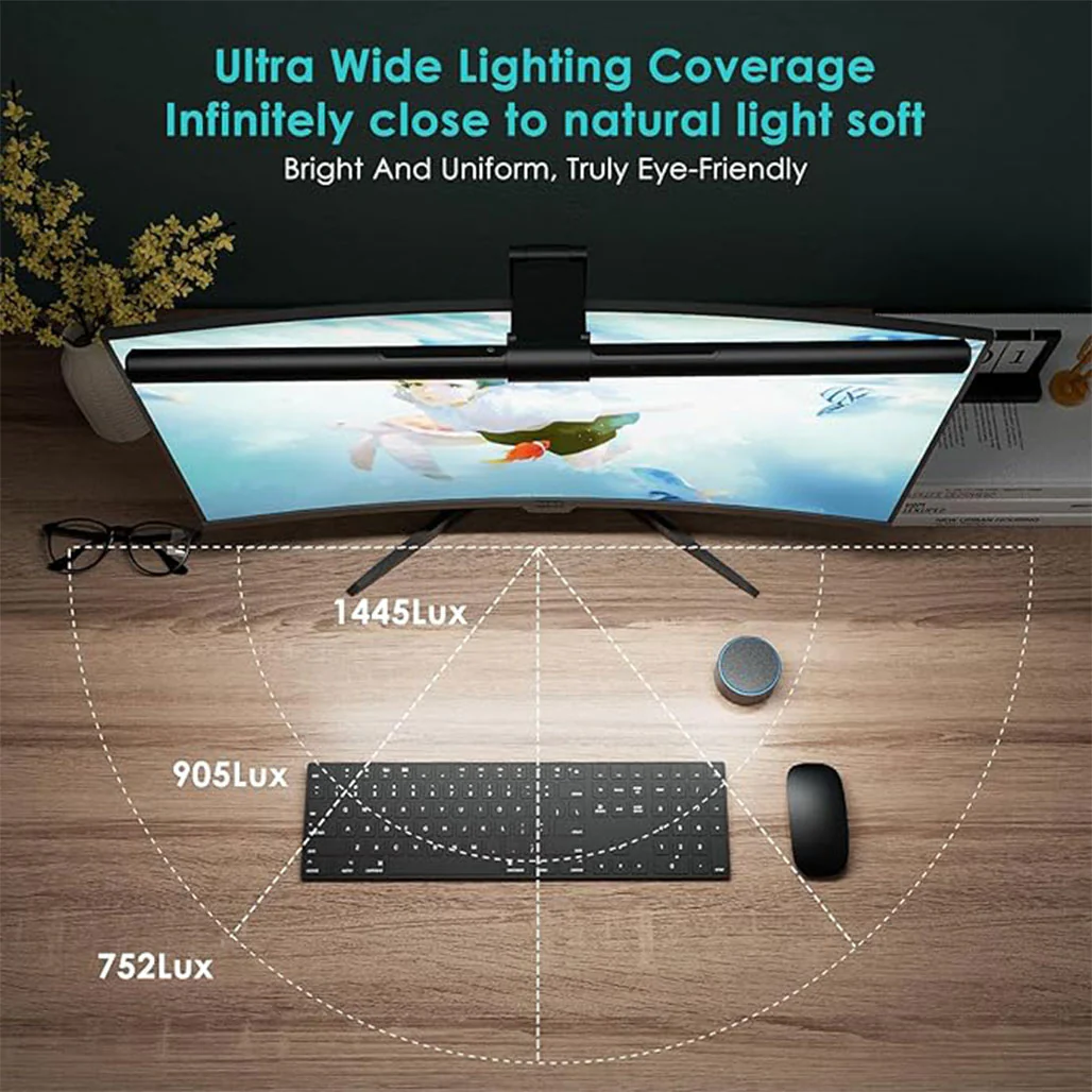 Quntis Monitor Light Bar PRO+ with Remote Control - Perfect for Curved and Flat Monitors - Image 2