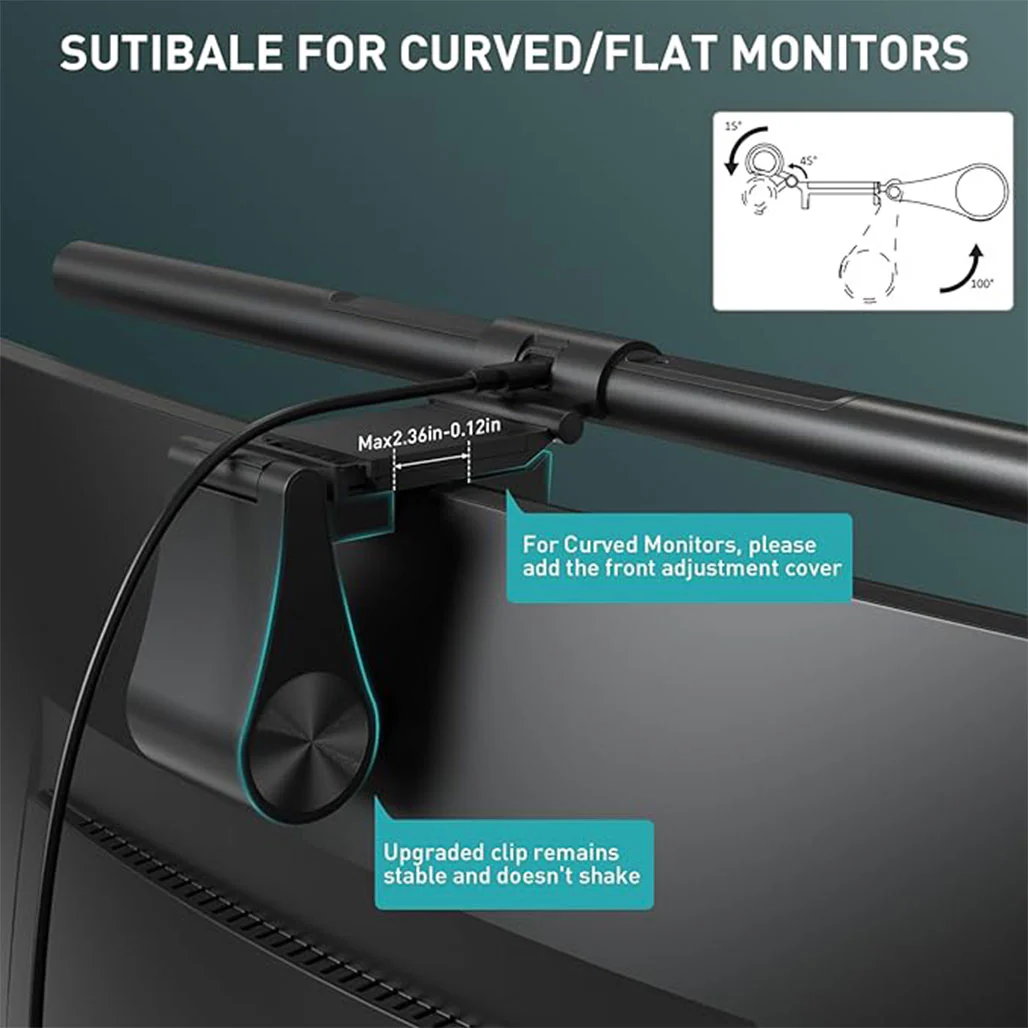 Quntis Monitor Light Bar PRO+ with Remote Control - Perfect for Curved and Flat Monitors - Image 4