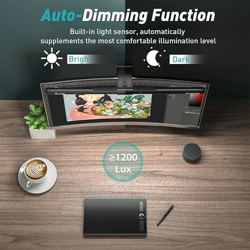 Quntis Monitor Light Bar PRO+ with Remote Control - Perfect for Curved and Flat Monitors - Image 5