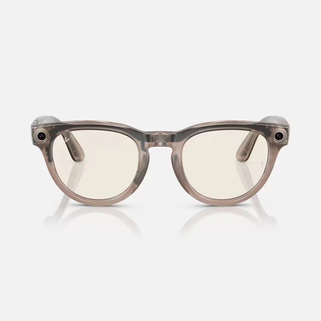 Ray-Ban Meta Headliner RW4009F Smart Glasses –  Shiny Warm Stone/Dark Green - Image 3