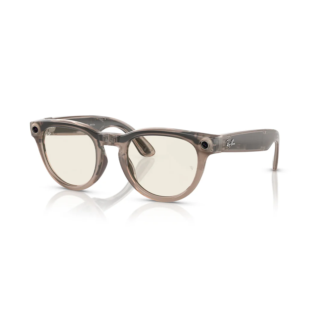 Ray-Ban Meta Headliner RW4009F Smart Glasses –  Shiny Warm Stone/Dark Green - Image 4