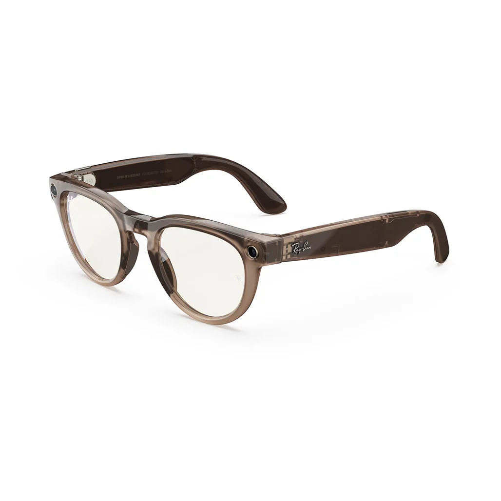 Ray-Ban Meta Headliner Smart Glasses RW4009 – Shiny Warm Stone Frames with Saffron Yellow Transitions® Lenses - Image 2