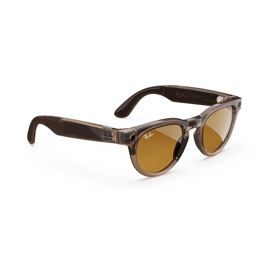 Ray-Ban Meta Headliner Smart Glasses RW4009 – Shiny Warm Stone Frames with Saffron Yellow Transitions® Lenses - Image 3