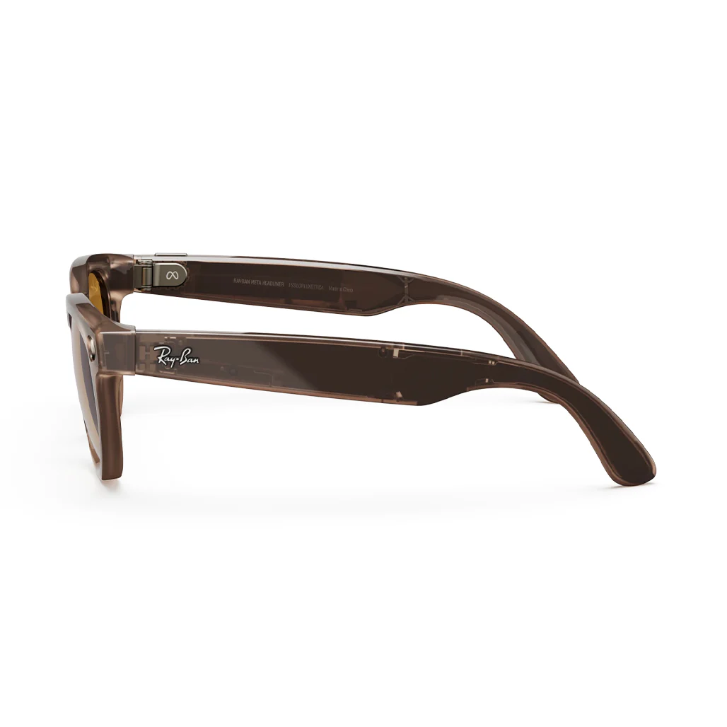 Ray-Ban Meta Headliner Smart Glasses RW4009 – Shiny Warm Stone Frames with Saffron Yellow Transitions® Lenses - Image 4