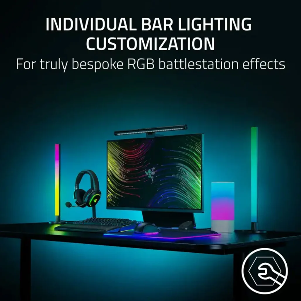 Razer Aether RGB Light Bars for PC – Smart Ambient Lighting with Voice Control & Chroma Sync - Image 4