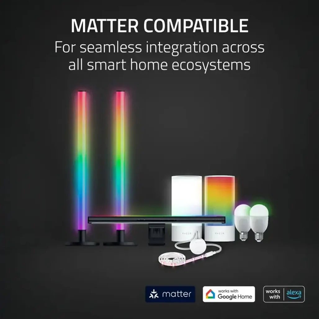 Razer Aether RGB Light Bars for PC – Smart Ambient Lighting with Voice Control & Chroma Sync - Image 6