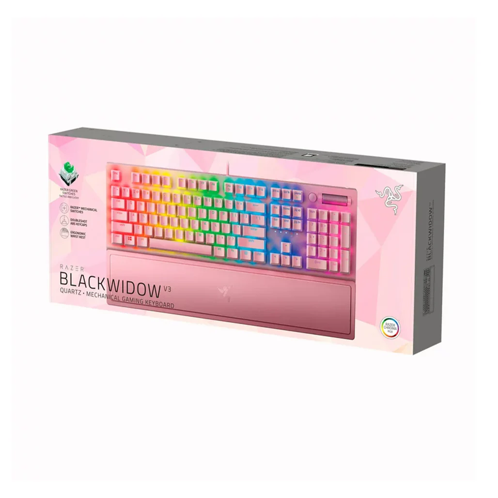 Razer BlackWidow V3 Quartz - Wired Full-Size Mechanical Gaming Keyboard with Green Switches | RZ03-03541800-R3M1 - Image 3