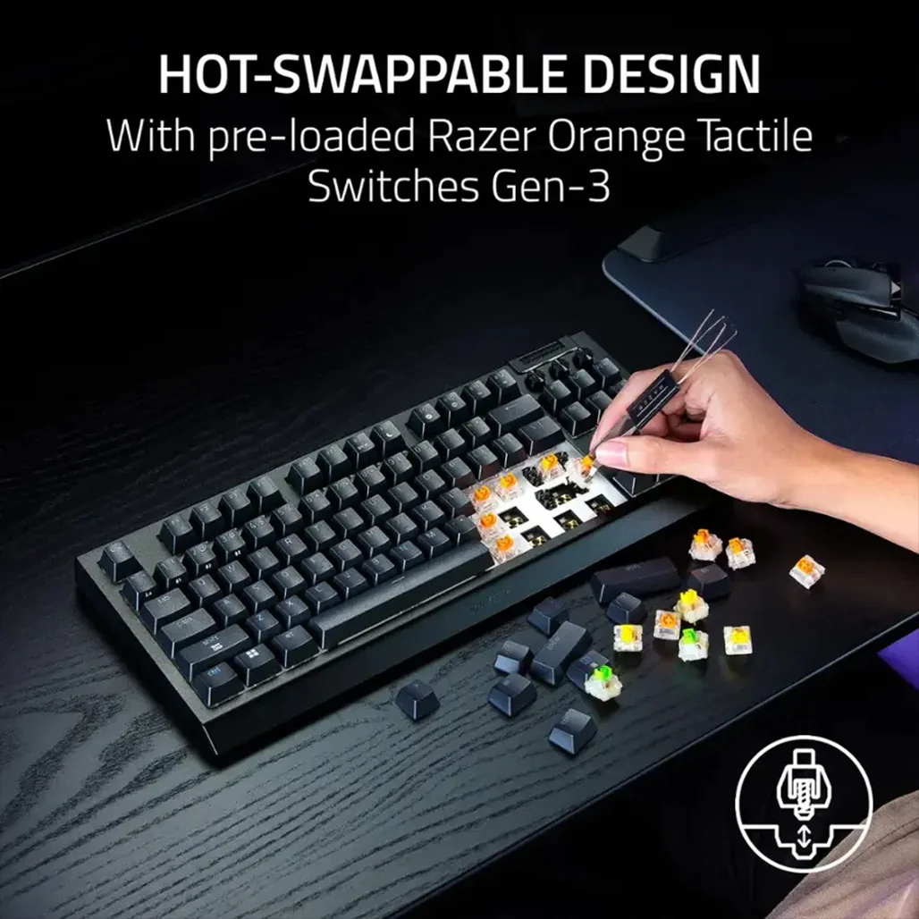 Razer BlackWidow V4 - Tenkeyless HyperSpeed Wireless Mechanical Gaming Keyboard - Image 6