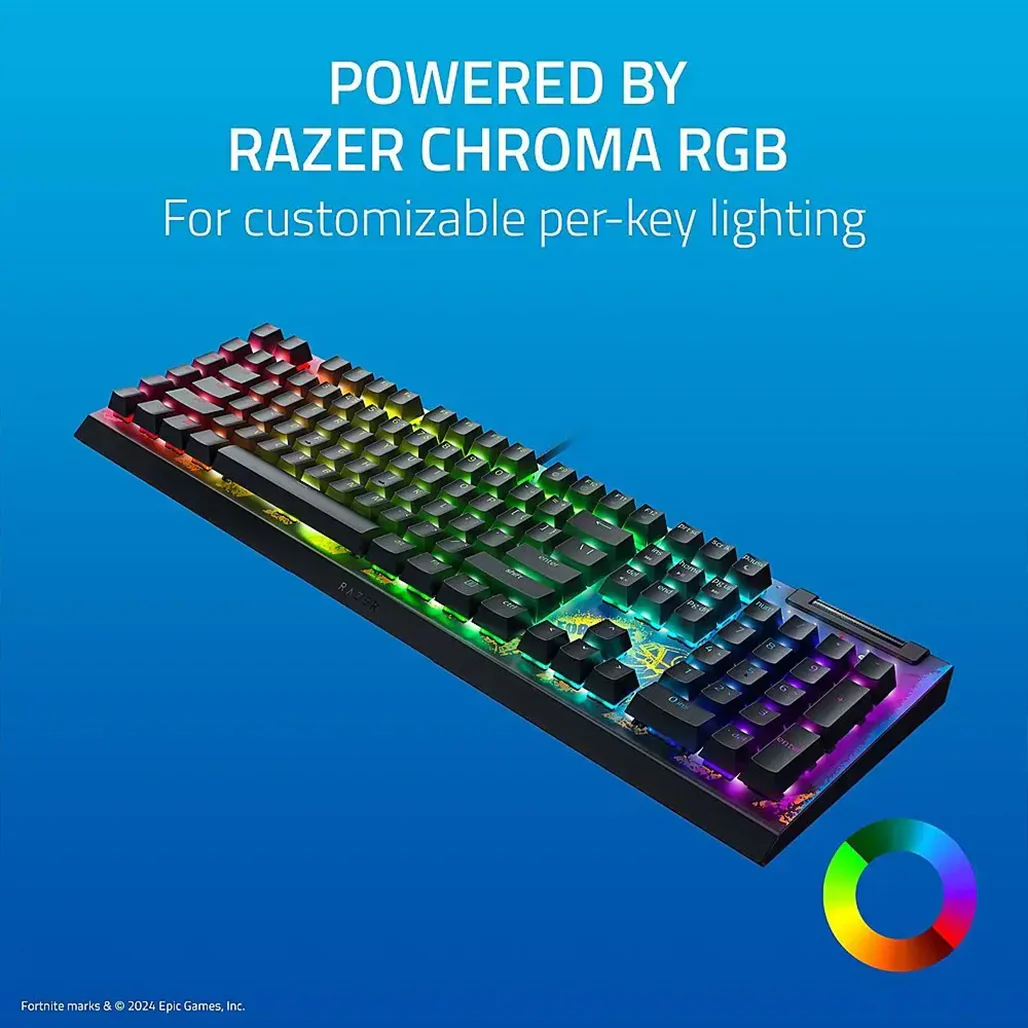 Razer BlackWidow V4 X Fortnite Edition Keyboard - Yellow Switch - Image 9