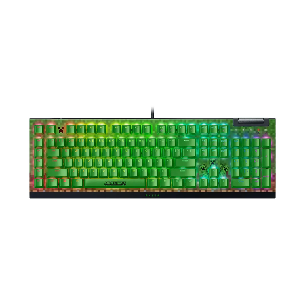 Razer BlackWidow V4 X Minecraft Edition Mechanical Gaming Keyboard – Green Switches