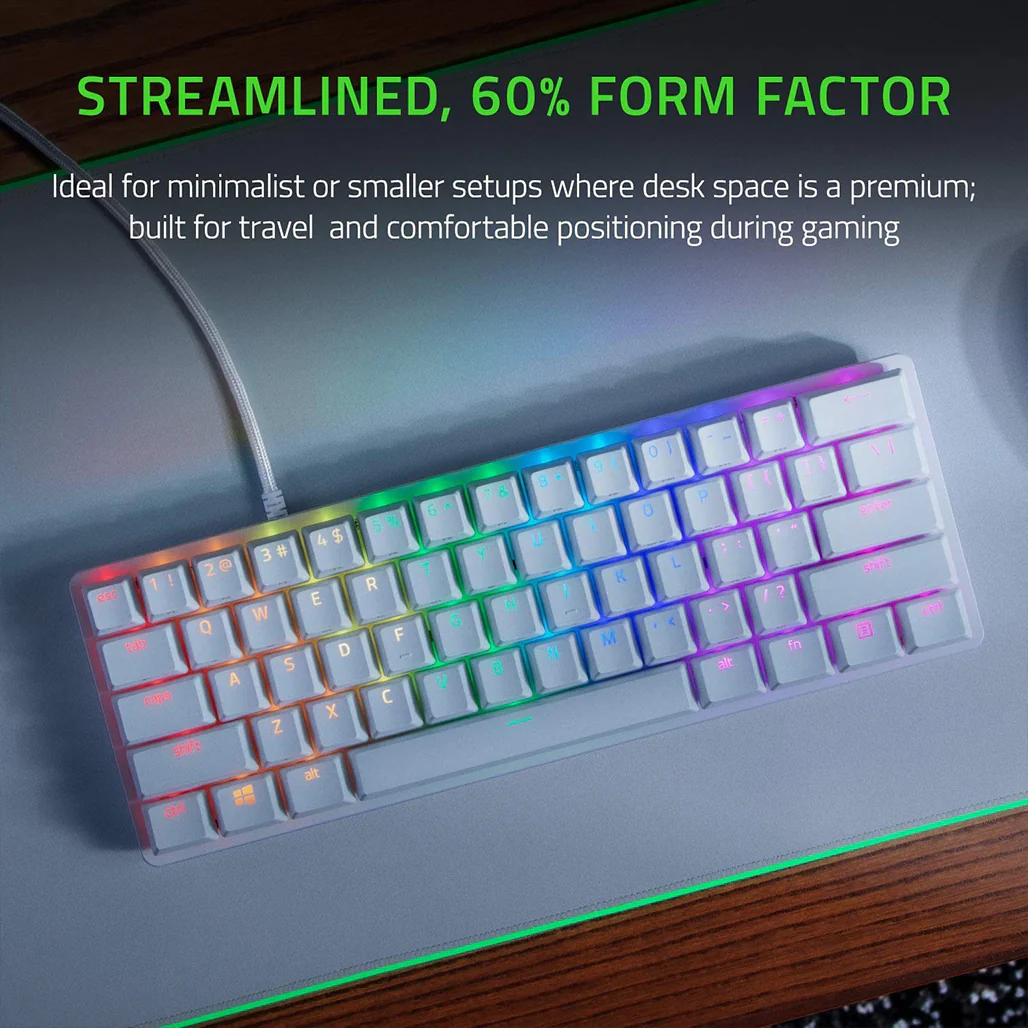 Razer Huntsman Mini - Mercury - 60% Optical Gaming Keyboard - Image 3