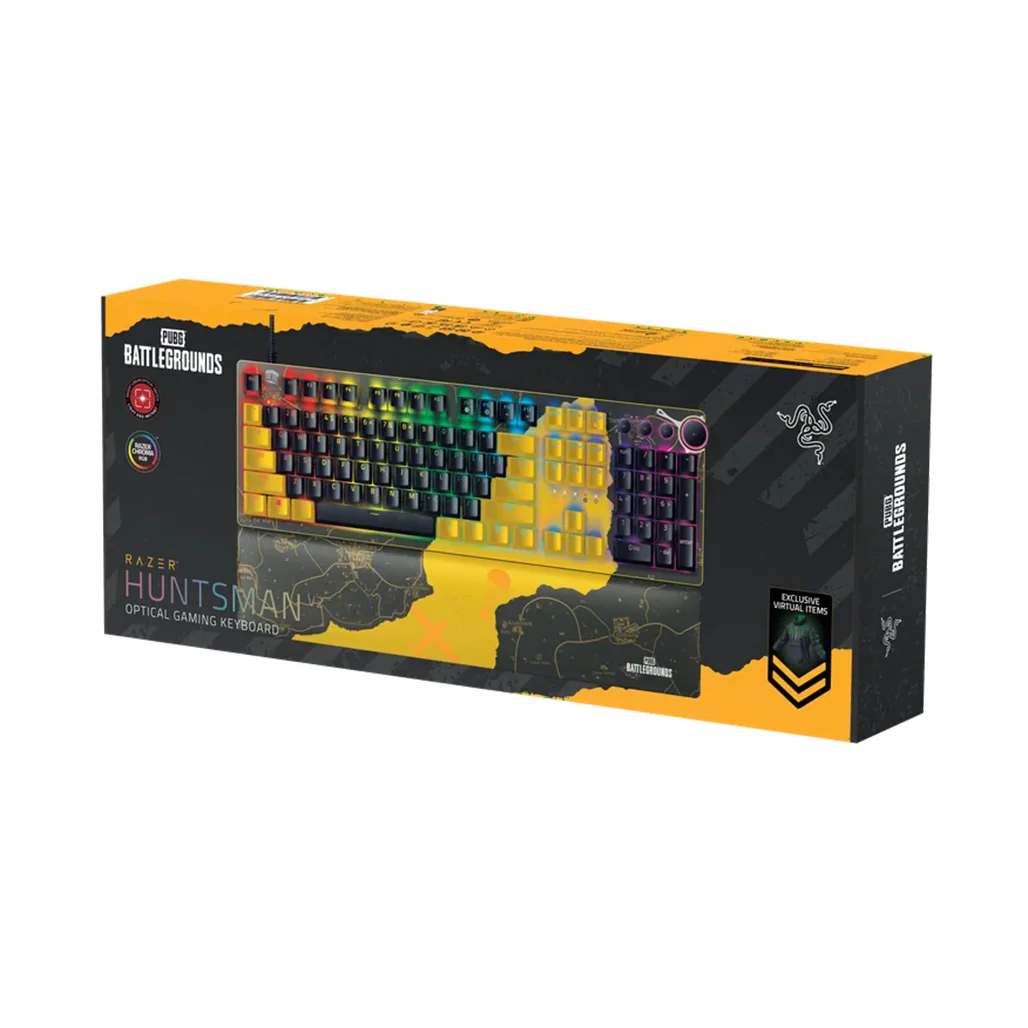 Razer Huntsman V2 Optical Gaming Keyboard – Linear Optical Switch – PUBG: BATTLEGROUNDS Edition - Image 4