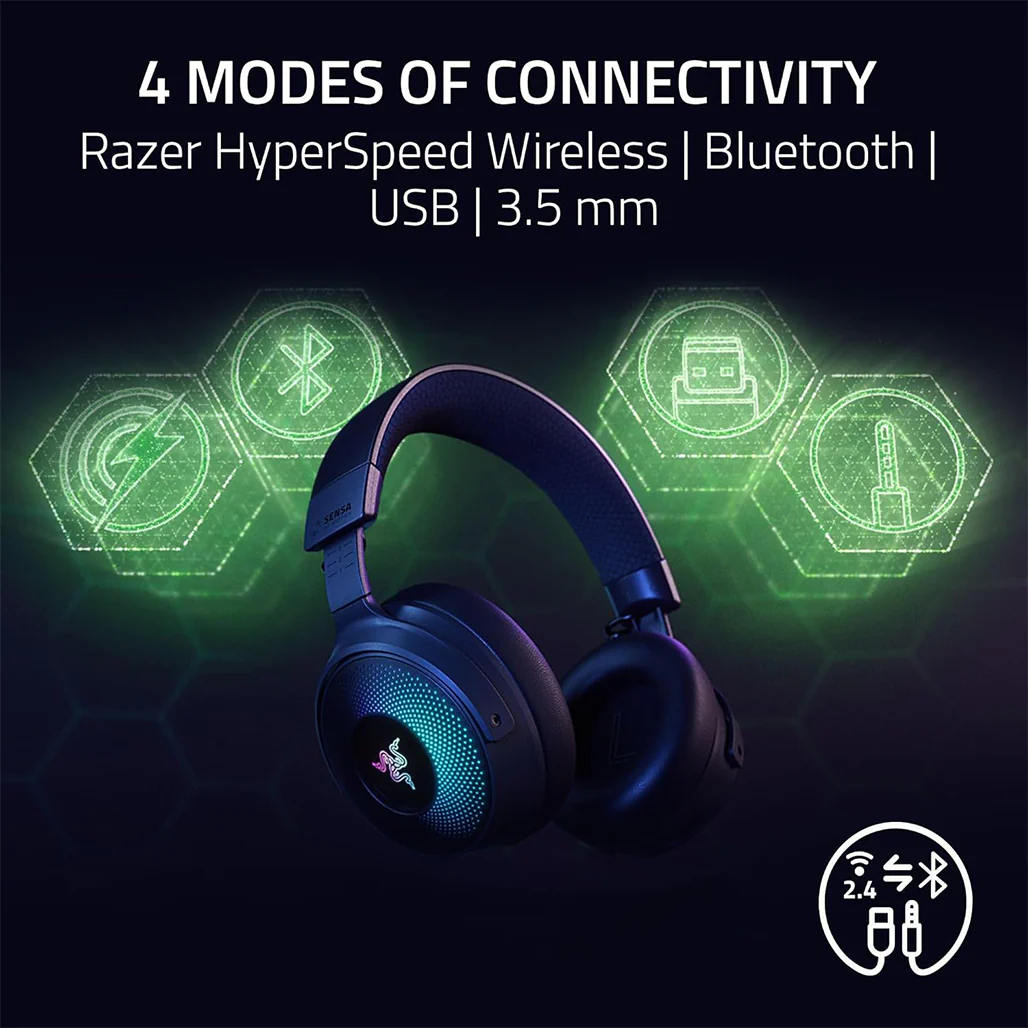 Razer Kraken V4 Pro - RGB Wireless Gaming Headphones with Control Hub - Image 9