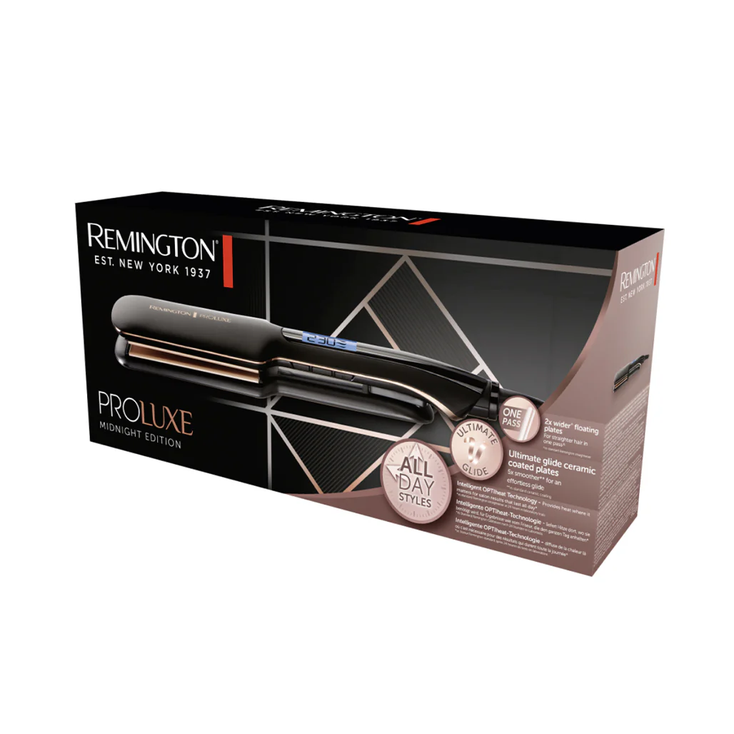 Remington PROluxe Midnight Wide Plate Hair Straightener - S9150B - Image 3