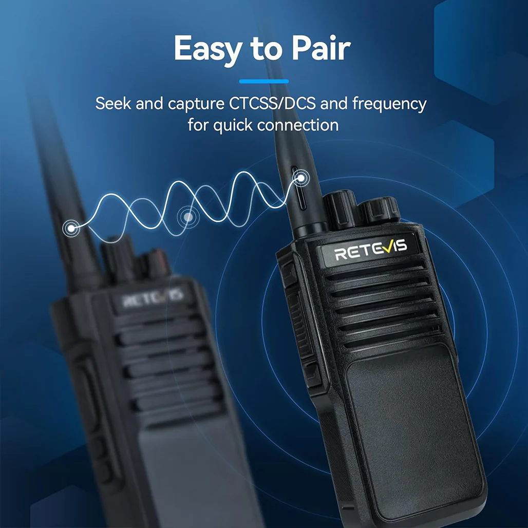 Retevis P62 Walkie Talkie - Long Range IP68 Waterproof Dual Band Radio - Image 7
