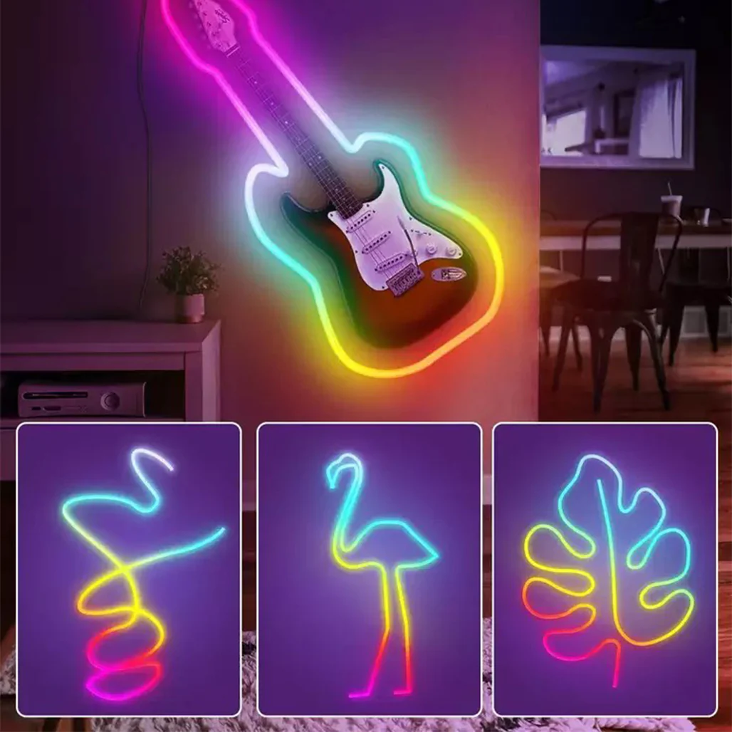 RGB-IC LED Neon Rope Light – Smart Color Changing Strip with Voice & App Control for Home Decor - Image 6