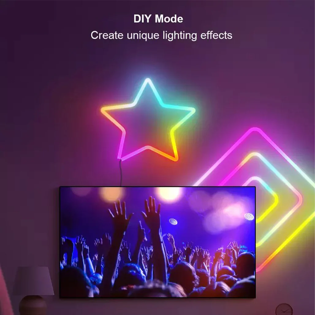 RGB-IC LED Neon Rope Light – Smart Color Changing Strip with Voice & App Control for Home Decor - Image 7