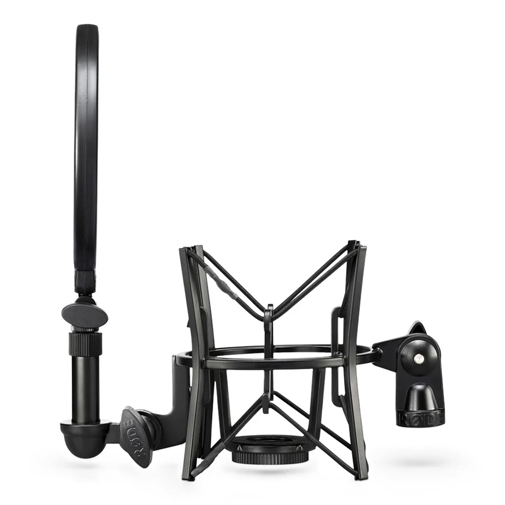 Rode SM6 Studio Microphone Shock Mount with Pop Shield – Studio-Grade Suspension Mount for Large-Diaphragm Condenser Microphones - Image 4