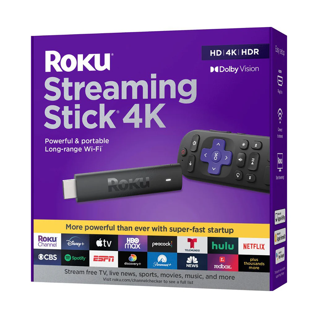 Roku Streaming Stick 4K with Voice Remote and Long-Range Wi-Fi - Black | HDR10+ Support, Compatible with Apple HomeKit, Alexa, Google Assistant - Image 5