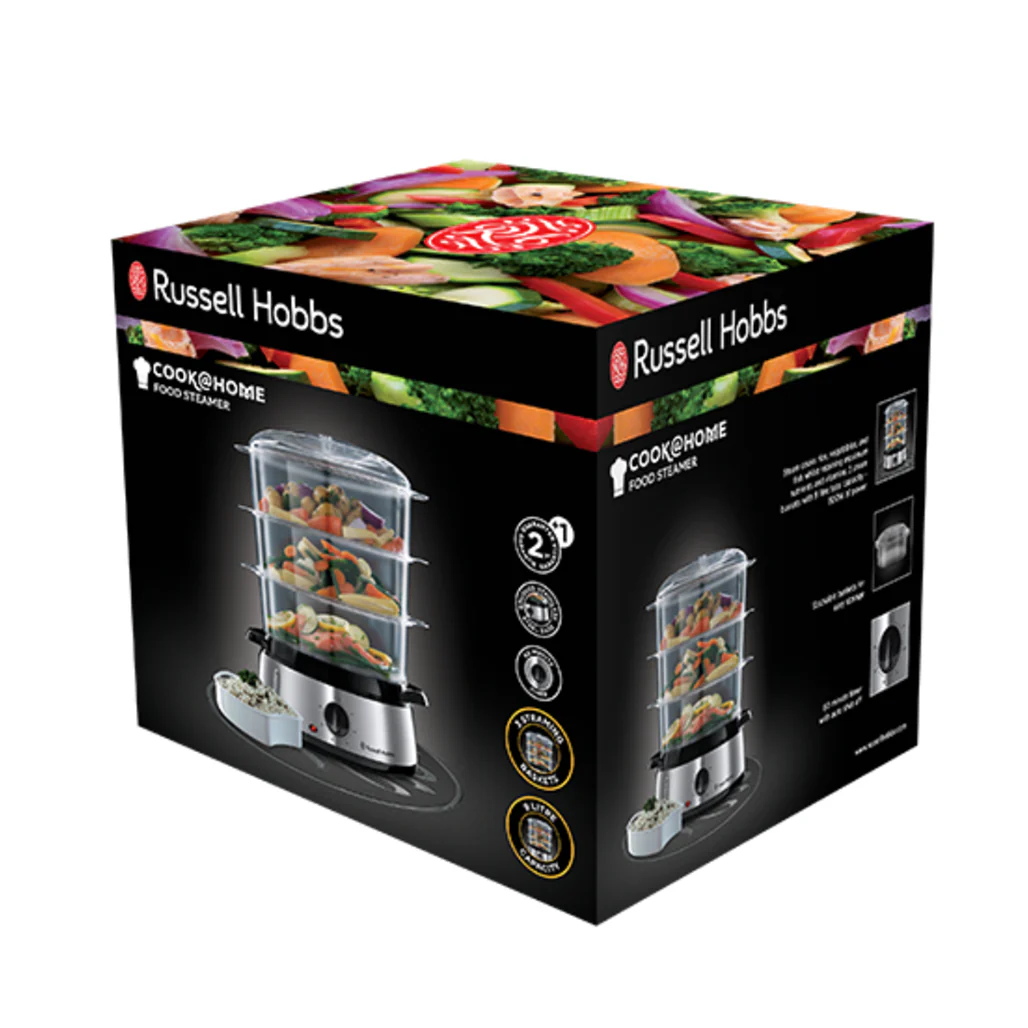 Russell Hobbs Cook at Home Food Steamer – 3 Tier Electric Steamer - Image 5