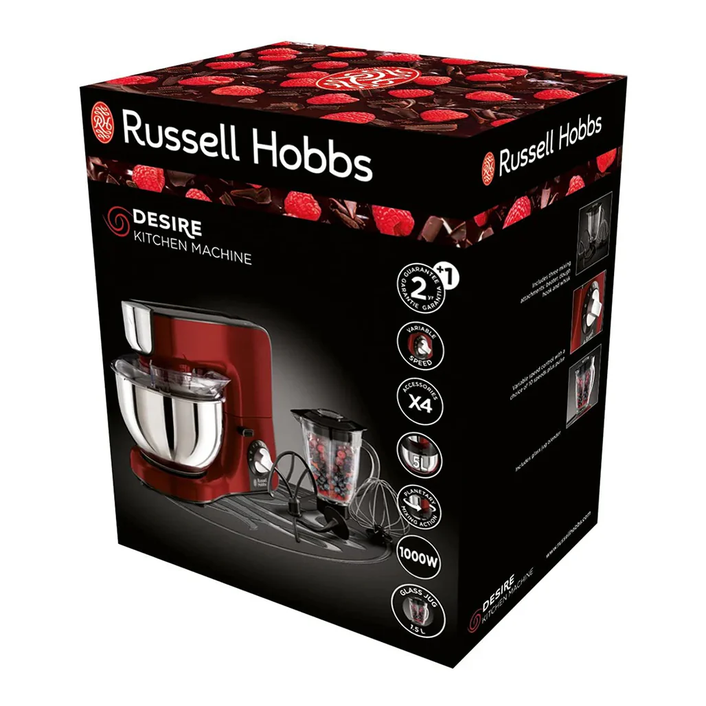 Russell Hobbs Desire 1000W Food Processor with 5L Bowl and 1.5L Blender - Image 5