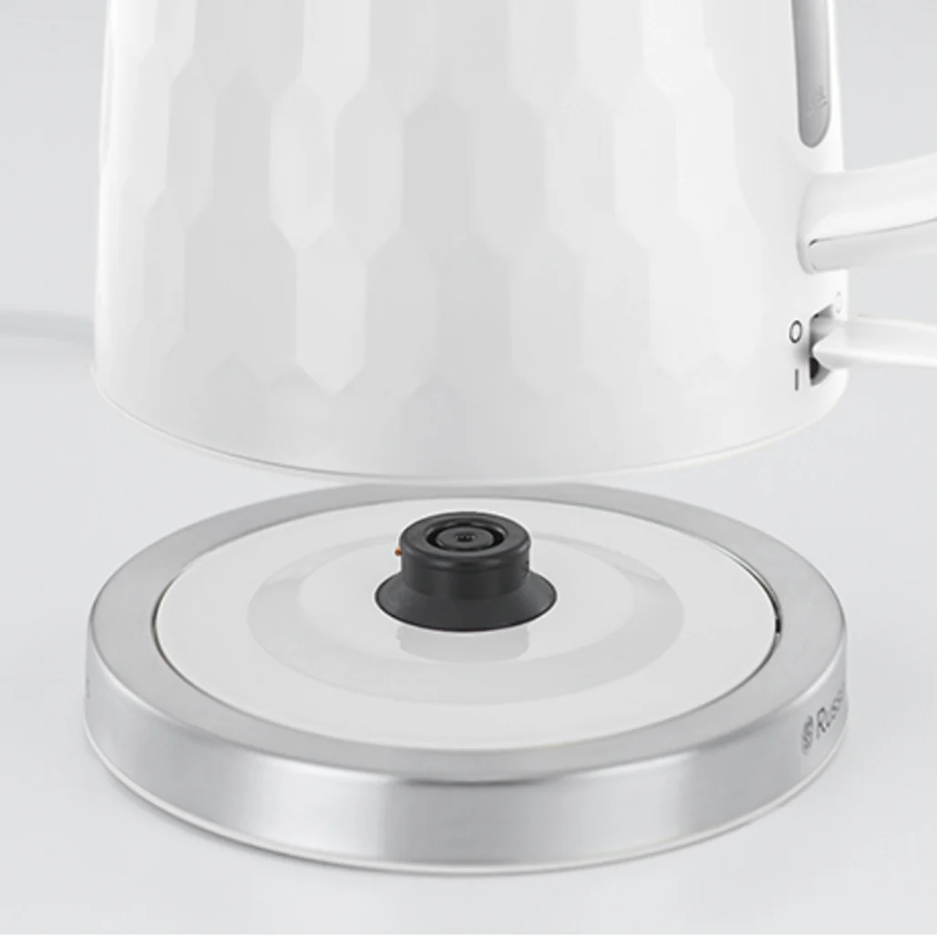 Russell Hobbs Honeycomb Kettle White – 1.7L Rapid Boil Electric Kettle - Image 3