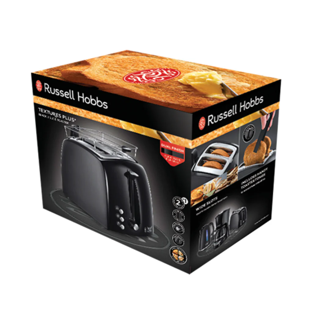 Russell Hobbs Textures Plus 2 Slice Toaster – Extra Wide Slots - Image 4